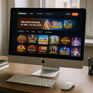Slotuna - Desktop Design Interface - Schweizer Online Casino